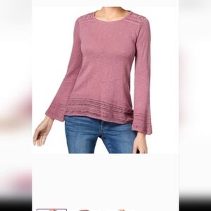 Style & Co. Mauve Long Sleeve Top